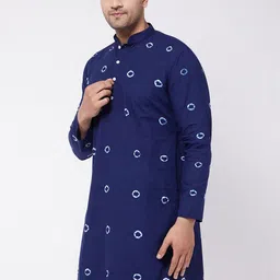 JBN Creation Men Geometric Dyed Kurta image 5