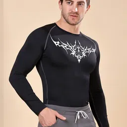 Friskers Men Printed Compression T-shirt image 4