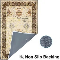 LUXEHOME INTERNATIONAL Brown Abstract Traditional Carpet image 4