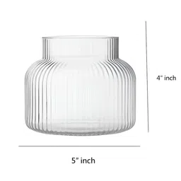 LHC Transparent 4 Inch No Flower Included Home Decor Centerpiece Vase image 3