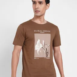 7 Alt by Pantaloons Men Graphic Printed Slim Fit Cotton T-shirt-image-59