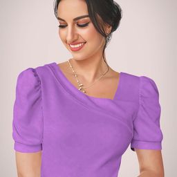 Dream Beauty Fashion top-57-paris-lavender Women Puff Sleeve Top-picture-29