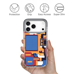 DailyObjects Geometric Printed iPhone 17 Pro Back Case Mobile Accessories image 3