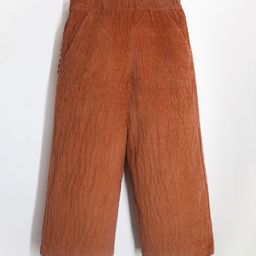 Cherry Crumble Girls Striped Pure Cotton Flared-Fit Mid-Rise Track Pants-picture-6