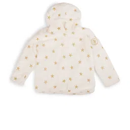 U.S. Polo Assn. Kids Girls Hooded Self Design Casual Parka Jacket-image-8
