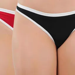 ORLIZEA Pack of 3 Women Low-Rise Cotton Blend Thongs-picture-35