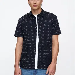 GAP Printed Cotton Spread Collar Shirts-picture-27