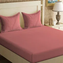 Myntra Elegant Homes Rust 300 TC King Bedsheet Set-2.5 m X 2.20 m-picture-16