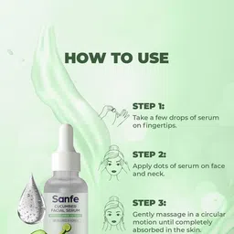 Sanfe Cucumber Facial Serum for Hydration - 10 ml image 4