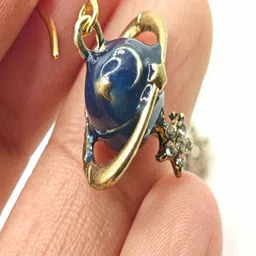 SAPRAA TRENDS Gold-Plated American Diamond Studded Anti Tarnish Quirky Drop Earrings image 3