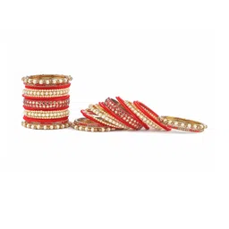 RIJOLI pack of 38 Artificial Stones and Beads Alloy Bangle Set image 2