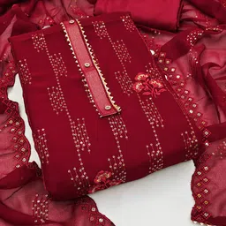 HERE&NOW Embellished Unstitched Dress Material-picture-41