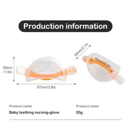 AHC Green Soft Silicone Baby Teether BPA Free 2-in-1 Hand Teething Toy image 3