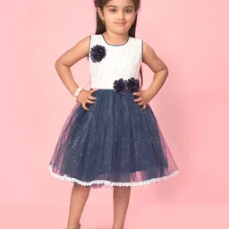 BAESD Floral Net Fit & Flare Dress image 1