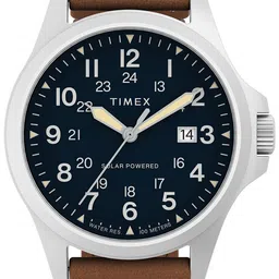 Timex Men Printed Dial & Leather Straps Analogue Watch TW2V03600UJ image 3