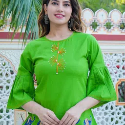 KALINI Women Conversational Embroidered Round Neck Top-picture-36