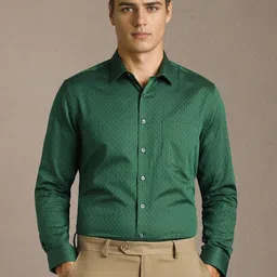 Louis Philippe Men Ethnic Motifs Printed Spread Collar Pure Cotton Formal Shirt-picture-33