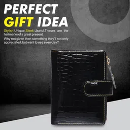 tnw lifestyle Women Casual Black Artificial Leather Wrist Wallet image 4