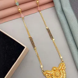 SHANKHRAJ MALL gold plated Gold-Plated Metal Mangalsutra-image-10