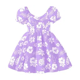 StyleCast x Revolte Girl Floral Print Round Neck Puff Sleeve Fit and Flare Dress-picture-22