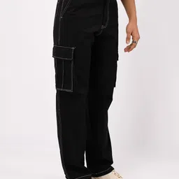 Tailoraedge Men Solid Relaxed Cargos Trousers image 2