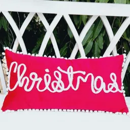 THROWPILLOW Red & White Embellished Velvet Square Cushion Covers-image-12