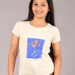 V-Mart Girls Printed Extended Sleeves Pockets T-shirt-picture-45