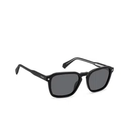 Polaroid Unisex Grey Rectangle Full Rim Sunglasses With Polarised and UV Protected Lens-picture-21