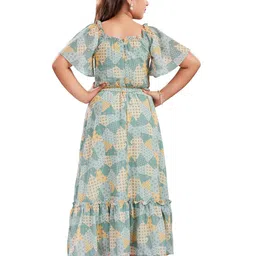 Lei-Chie Floral Print Flared Sleeve Chiffon Maxi Dress image 5