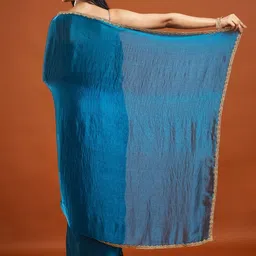 LOROFY Beads and Stones Tussar Saree image 3