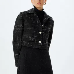 Koton Self Design Single Breasted Blazer image 1