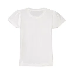 YK Disney Girls Mickey Mouse Printed Pure Cotton Regular Fit Tshirt image 2