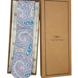 The Tie Hub Men Paisley Printed Skinny Tie-picture-40