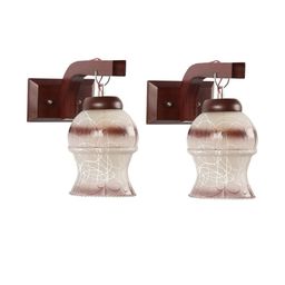 Somil Premium Designer Glass Wall / Night Lamp Elegant & Stylish Dcor Accent for Modern Interiors, color- White, Brown, Size:- 16.5 X 26.5 X 27.5 CM-picture-26
