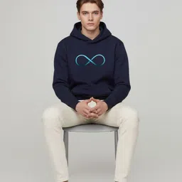 Moda Rapido Men Printed Hooded Sweatshirt image 4