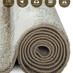 OBSESSIONS Grey & White Abstract Printed Anti-Skid Carpet image 4