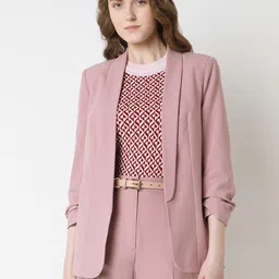 vero moda Women Solid Single Breasted Casual Blazer image 3