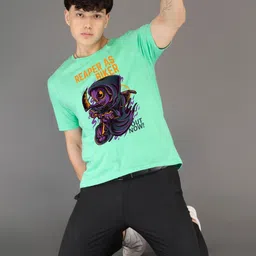 BRAWNY BATTLER Men Graphic Printed Round Neck Cotton T-shirt image 3