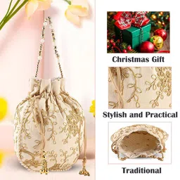 Kuber Industries Embroidered Potli Bag image 5