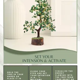 Calminds Green Aventurine Crystal Tree Showpiece image 5