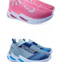 FABBMATE Unisex Kids Colourblocked Slip-On Sneakers-picture-45