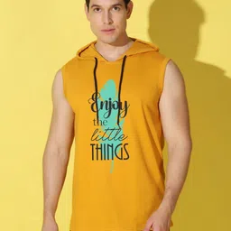 WOOSTRO Men Typography Printed Hooded Slim Fit T-shirt-picture-10