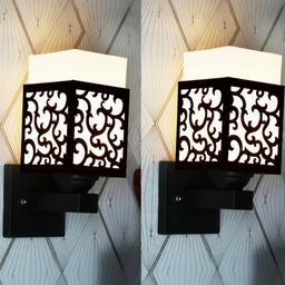 Gojeeva Black Wood Square Wall Lamps-picture-21