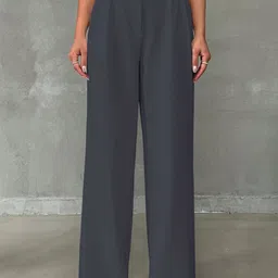 BAESD Women Relaxed Straight Leg High-Rise Trousers-picture-35