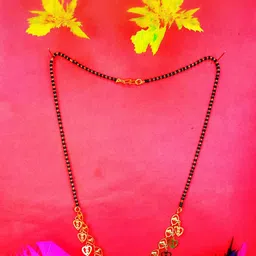 COLOUR OUR DREAMS Gold-Plated Artificial Stones and Beads Mangalsutra-picture-42