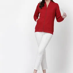 R.Code by The Roadster Life Co. Women Full Sleeve Zipper Open Front Jacket image 2