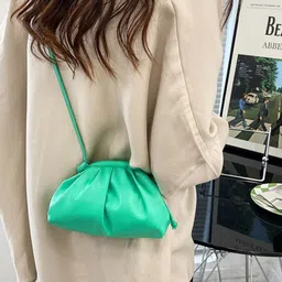 CORSICA Women Green Solid Polyester Bucket Small Casual Shoulder Bag image 3