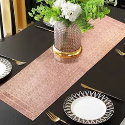 Dakshya Industries Beige Textured Table Runner image 1