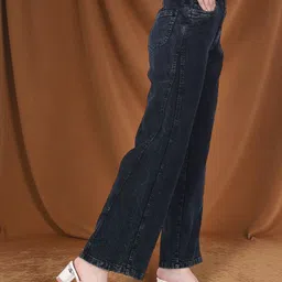 DressBerry Women Wide Leg High-Rise Stretchable Jeans image 5