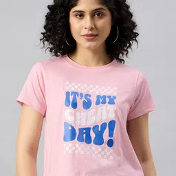 REPRISE Women Printed Raw Edge T-shirt-picture-30